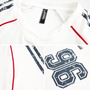 Casual Number Print Cotton Blend T-Shirt for Youth – White / Black